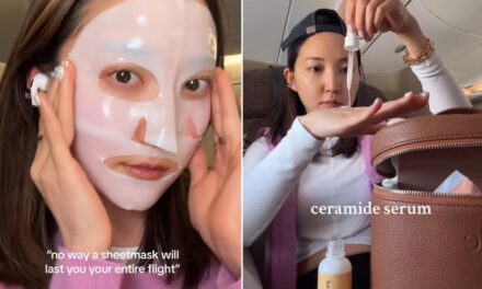 Airplane passengers go viral for mid-flight beauty routines: Dermatologists weigh in