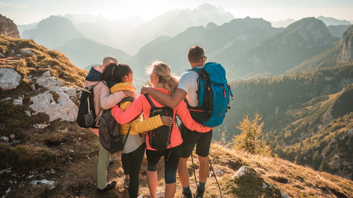 people hiking