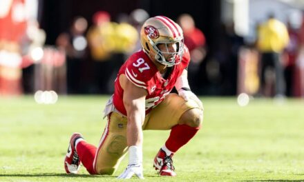 ‘It’s an important time’: 49er Nick Bosa crashes postgame interview with MAGA hat