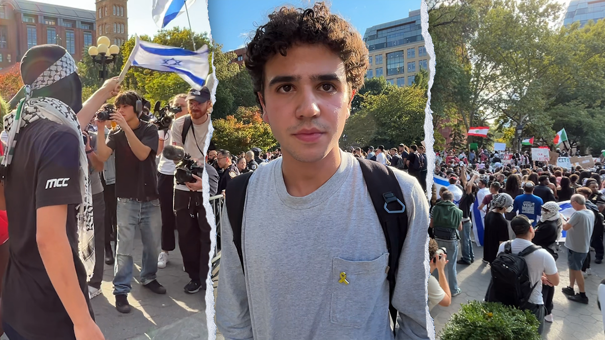 Jewish students at New York City protest