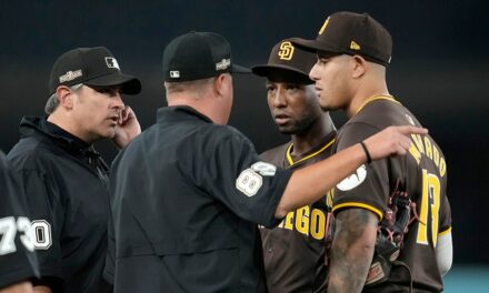 Padres’ NLDS Game 2 win over Dodgers turns ugly as fans throw objects at San Diego players