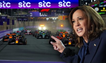 Kamala Harris Awkwardly Attempts To Nail Down F1 Fan Vote