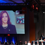 Critics drag Harris for ‘cringe’ pre-recorded video aired during Catholic charity dinner