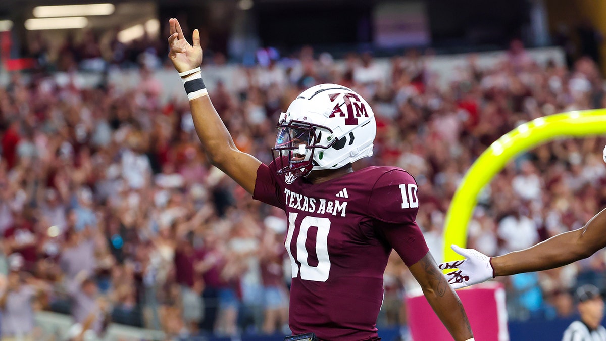 Marcel Reed reacts after scoring