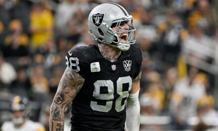 Raiders’ Maxx Crosby shoves assistant coach as team loses to Steelers: ‘Love push’