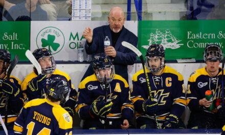 College hockey equipment manager forced to play goalie in huge NCAA Division I game