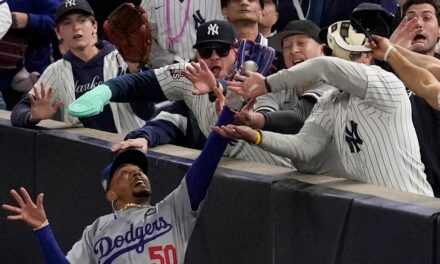 Yankees fans try to rip glove off Mookie Betts’ hand, pry ball out