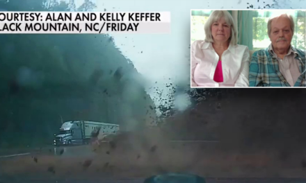 Couple narrowly escapes Hurricane Helene’s fury in NC mountains as mudslide just misses car