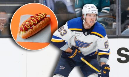 Blues’ Jake Neighbours Certainly Has A Favorite Halloween Costume, Continues Three-Year Hot Dog Streak