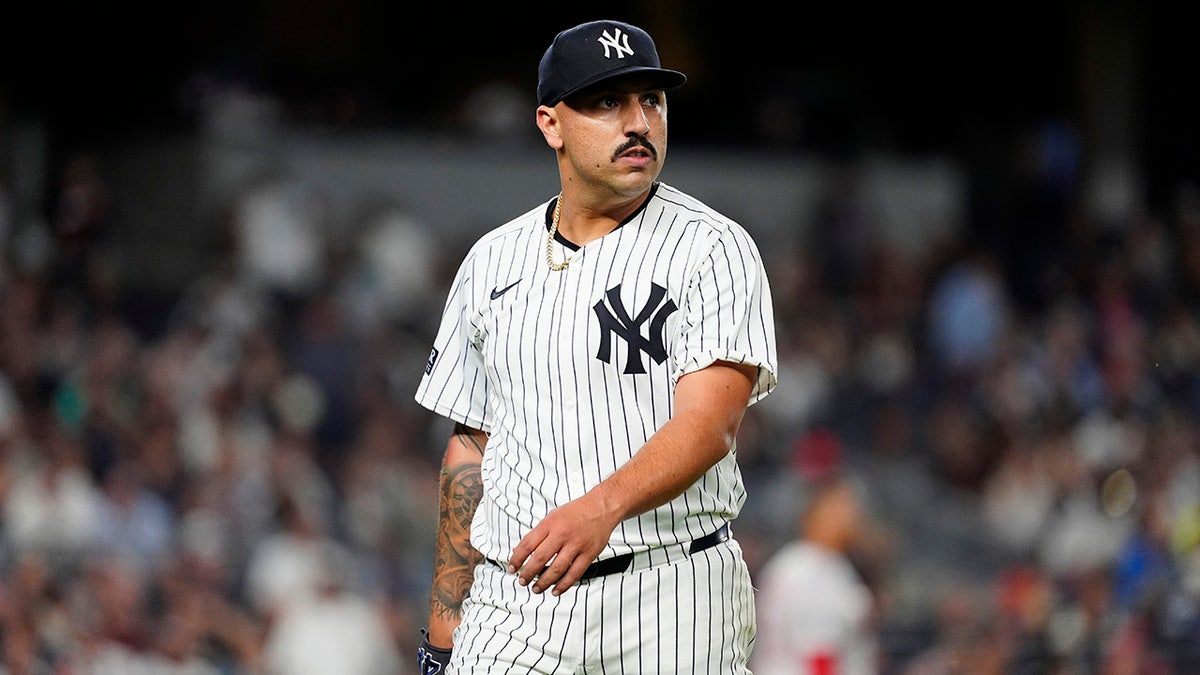 Nestor Cortes walks off mound