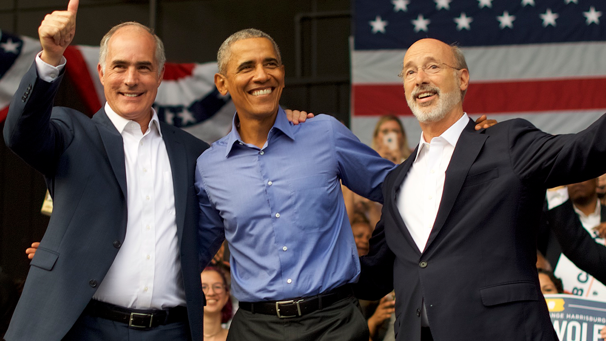 President Obama with Sen. Casey and former Pa. Gov. Tom Wolf