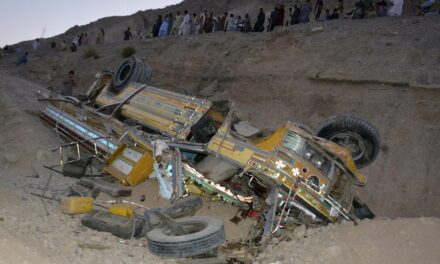 Bus filled with wedding guests plunges into a ravine, killing 7