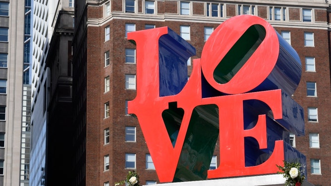 philadelphia portal love park news anchor cardboard cutout