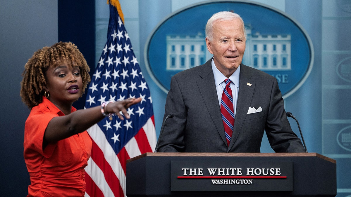 Karine Jean-Pierre and President Biden