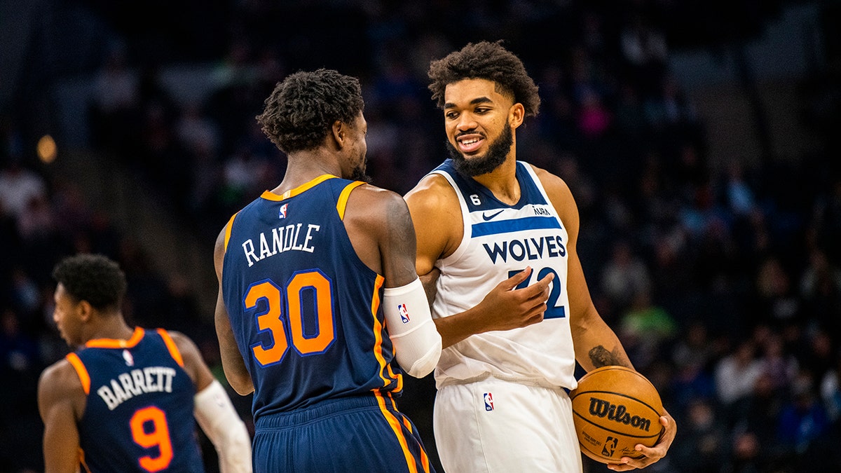 Julius Randle and Karl Towns