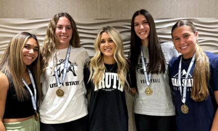 Riley Gaines Delivers ‘Medals Of Courage’ To Utah State Volleyball Players For Forfeiting Against SJSU