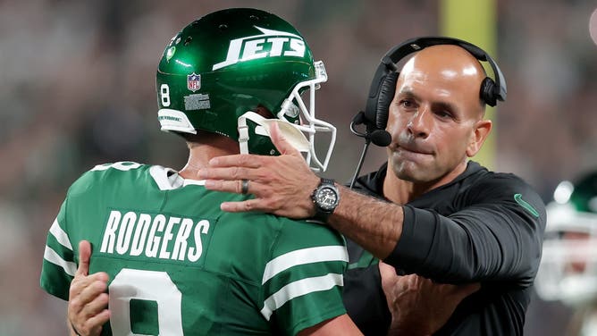 New York Jets QB Aaron Rodgers told Pat McAfee that he had nothing to do with the team firing head coach Robert Saleh on Tuesday.