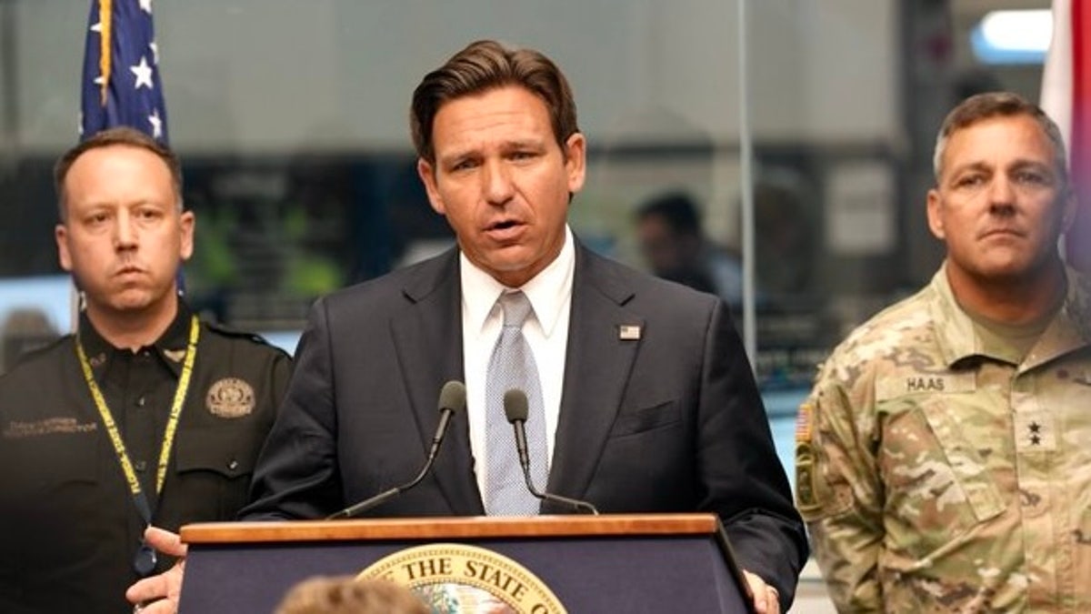 Florida Gov. Ron DeSantis holds multiple storm preparation news conferences on Oct. 7, 2024 as Hurricane Milton bears down on Florida.