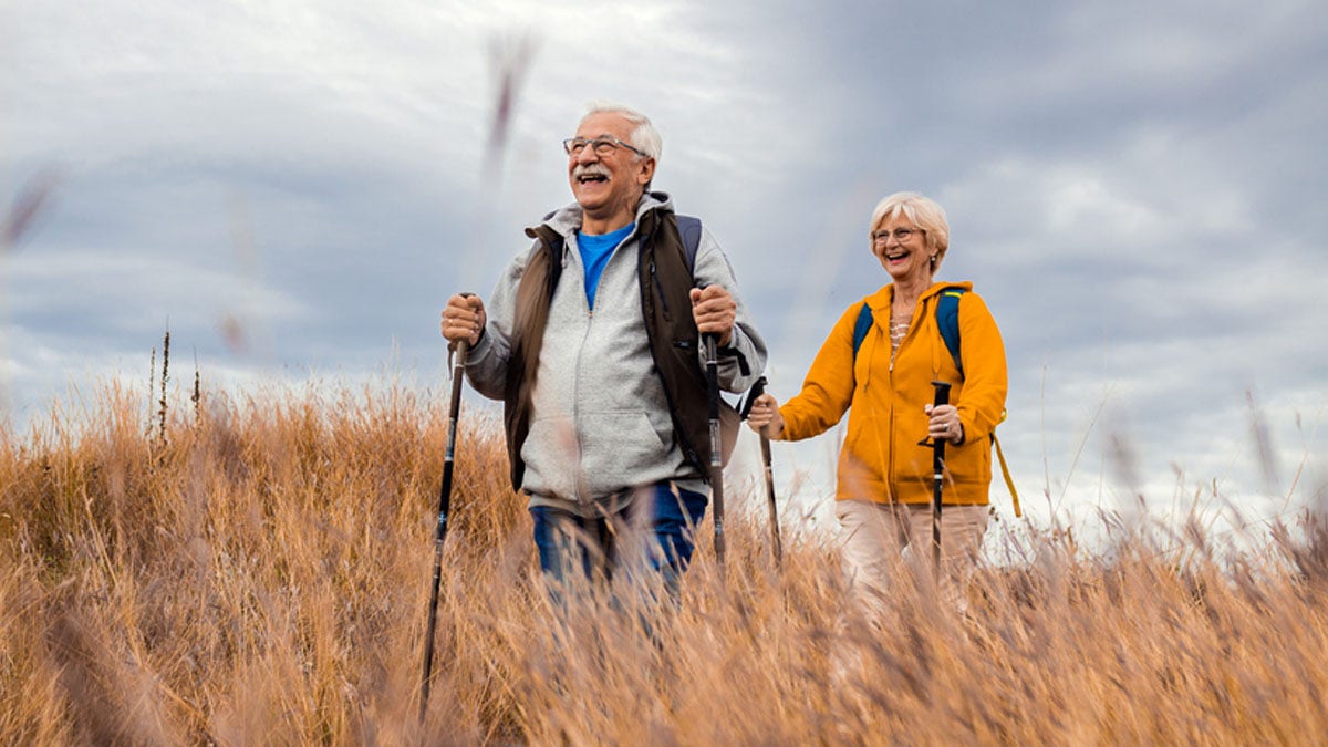 Couple hiking