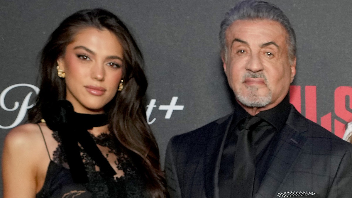 Sylvester Stallone and his daughter Sistine at the premiere of 