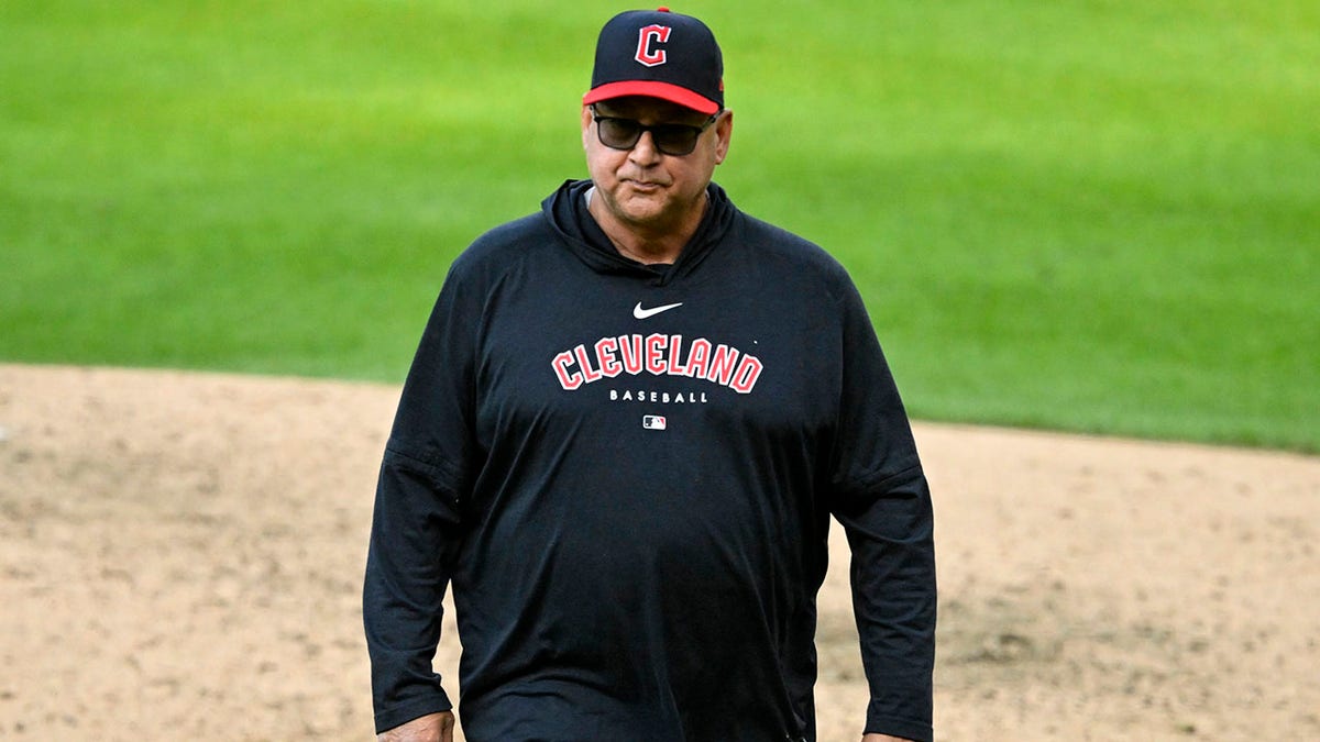 Terry Francona walks off the field