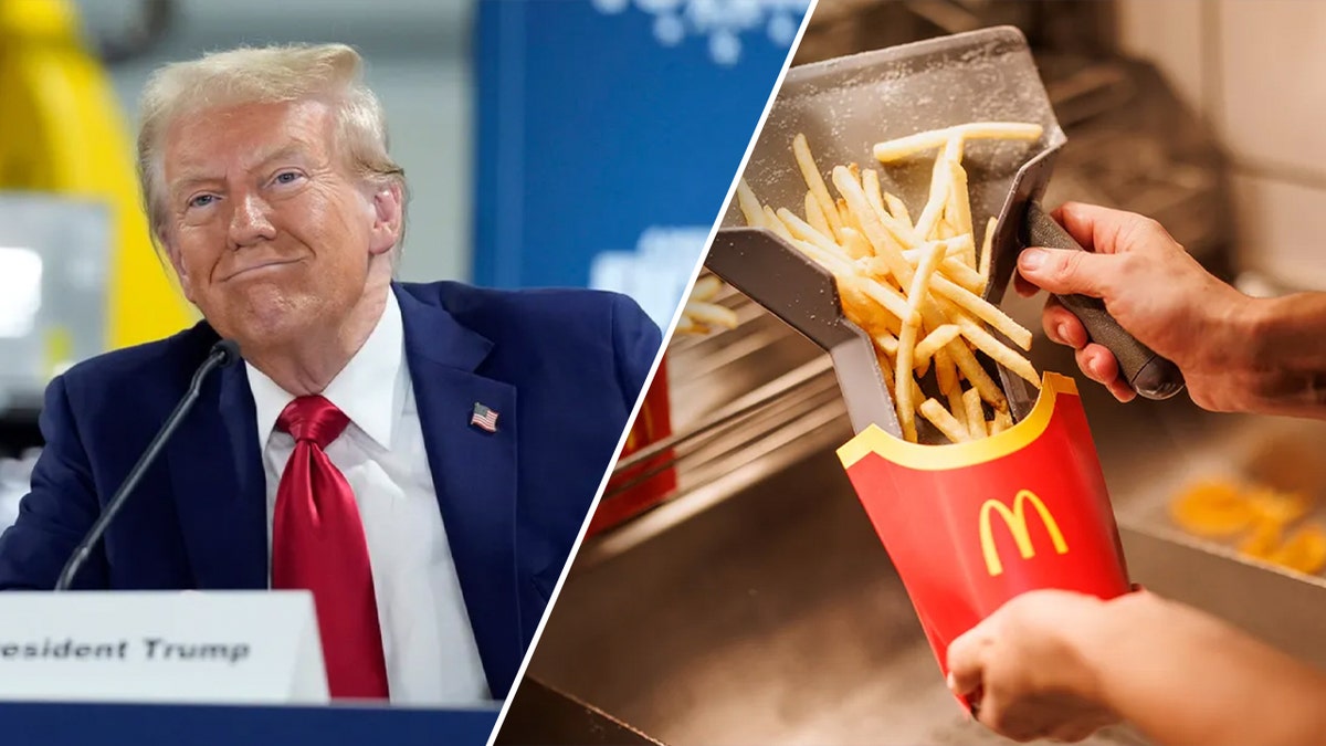 former President Donald Trump and McDonalds french fries