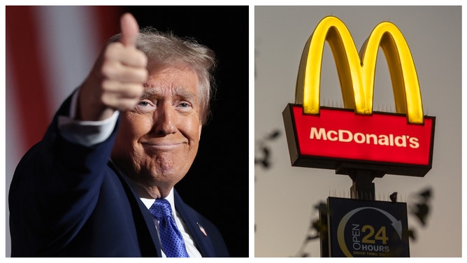 Former President Donald Trump spent time working at a McDonald's in Pennsylvania and people lined up to enter the restaurant.