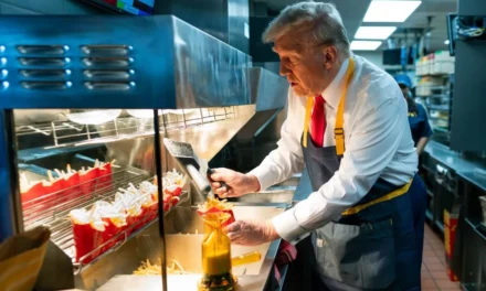 Trump taps into the heart of wholesome Americana working McDonald’s drive-thru, serving up fries