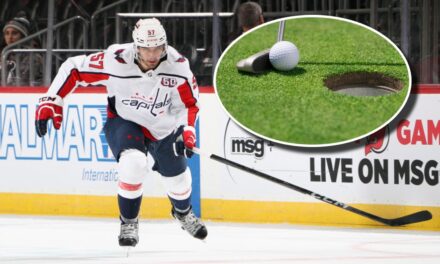 Caps Defenseman Trevor Van Riemsdyk Electrifies With 60-foot Conference Room Putt