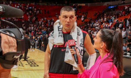 Tyler Herro Powers Through Postgame Interview As He’s Distracted By A Fight In The Stands