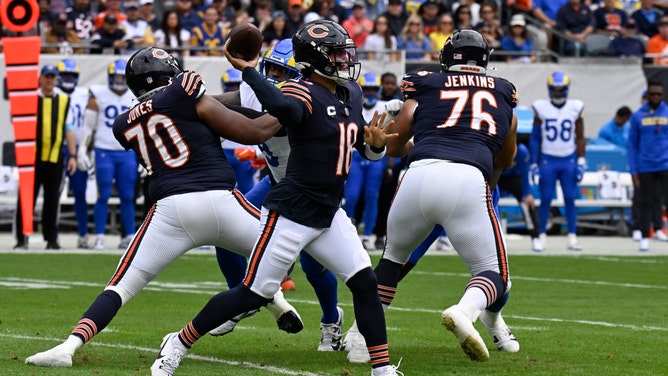 The Chicago Bears -3.5 over the Carolina Panthers are one of my five picks for Week 5 of the Circa Million VI NFL handicapping contest. (Matt Marton-Imagn Images)