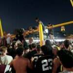 Night vision view from helicopter gives wild perspective of viral Vanderbilt celebration with goalpost