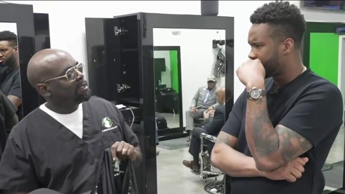 lawrence jones with atlanta barber