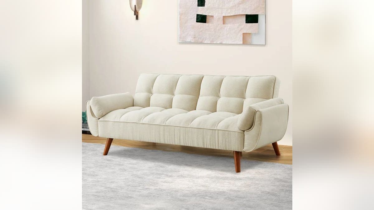 The design of this sofa will add a modern touch to your living space.