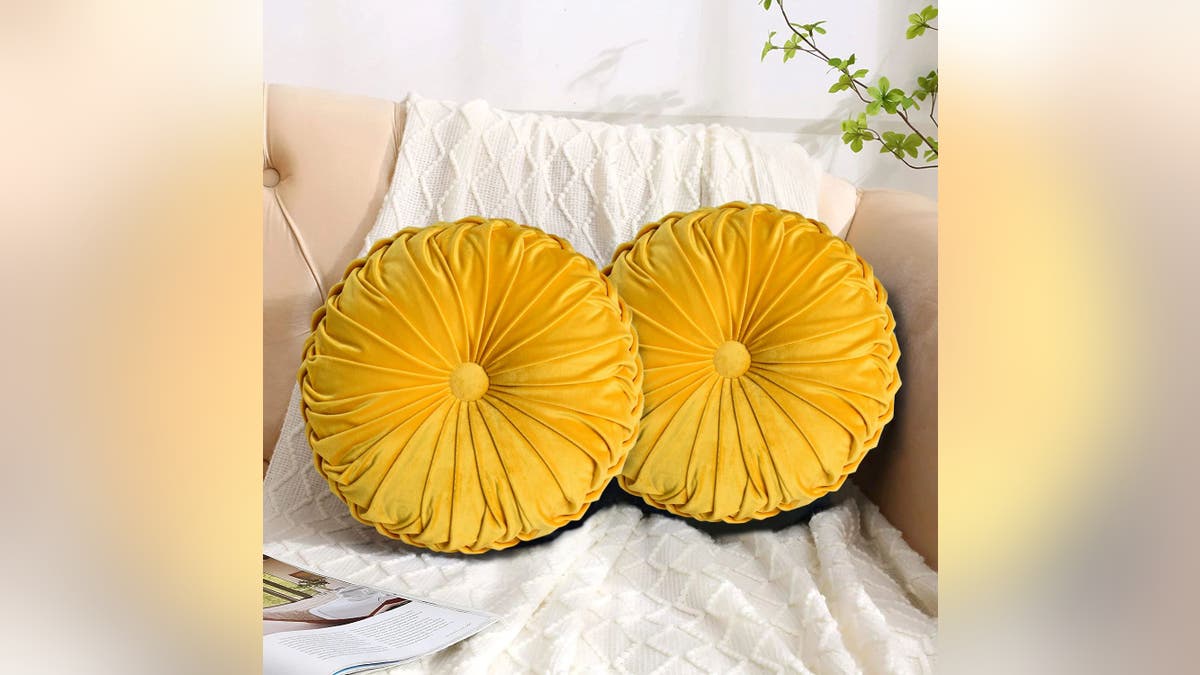 These pumpkin pillows are very plush.