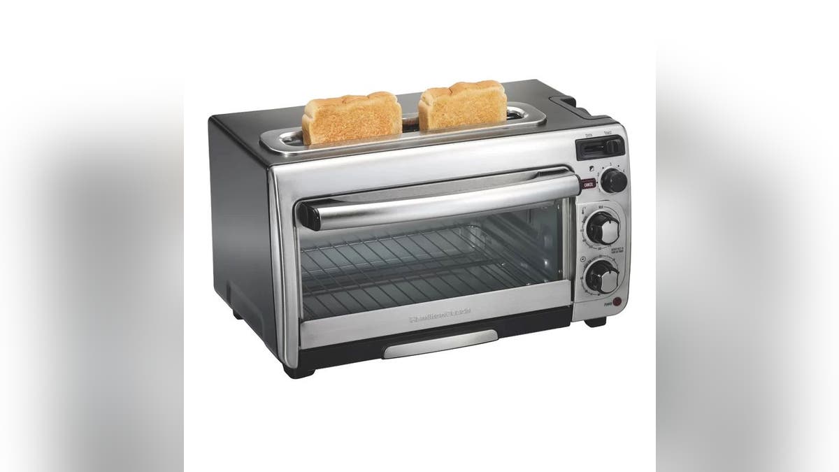 This combo toaster oven saves you counter space.