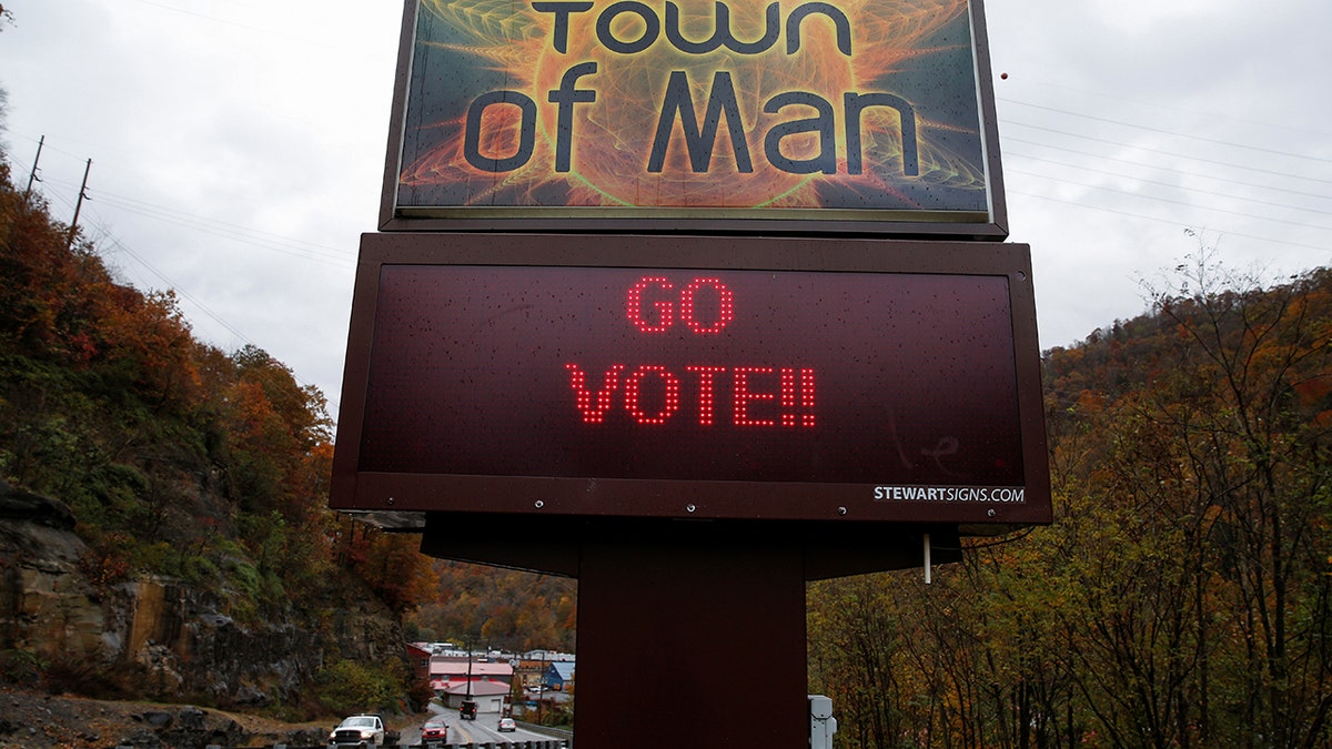 Sign urging people to vote in West Virginia