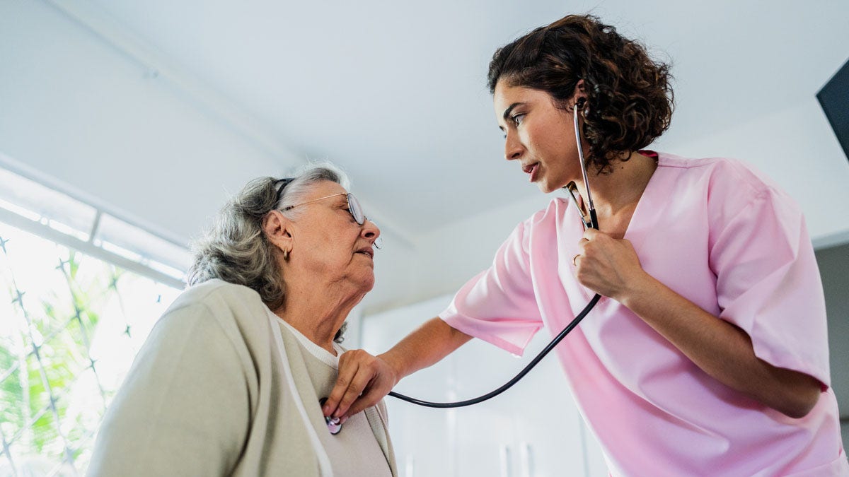 Woman with nurse