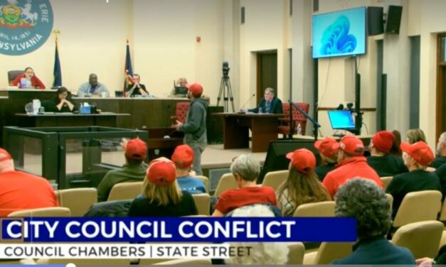 WATCH: Dozens of Pennsylvania Trump Supporters Wear MAGA Hats to Protest City Council President Who Compared Them to KKK Hoods