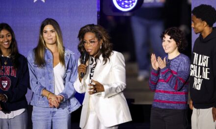 At final Harris rally, Oprah warns a Trump presidency could end voting rights