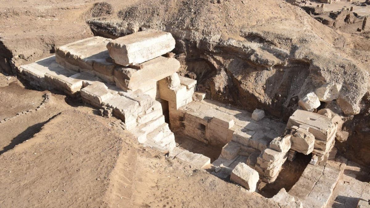 Aerial view of temple