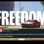 The Harris campaign created a map in Fortnite called “Freedom Town USA” but no one wants to play it because there’s no guns and you can’t chat or build things