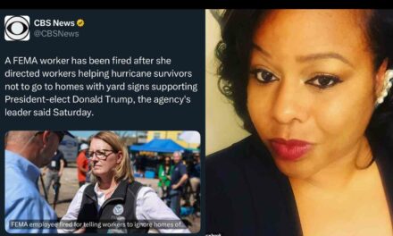 Why is the media not showing the photo of the FEMA manager who told workers to ignore houses with Trump signs?