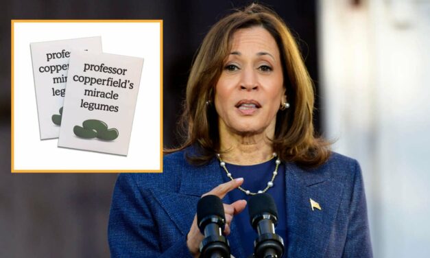 Report Reveals Kamala Spent Half Her Campaign Budget On Packet Of Professor Copperfield’s Miracle Legumes