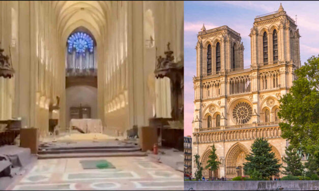 Notre Dame is about to reopen after the fire. Check out this video of the interior.