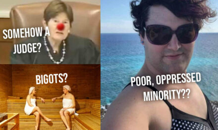 Ninth circuit judge says restricting female spa to “biological women” is the same as putting up a sign that reads “white people only” 🤡