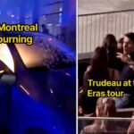 The mostly peaceful crowd tore Montreal’s streets to pieces last night (Trudeau was busy attending a Taylor Swift concert)