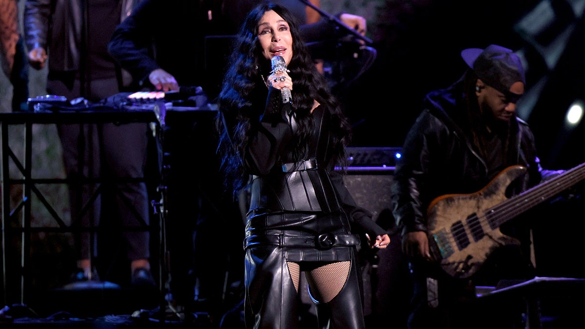 Cher performing on stage