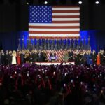 Trump Speaks With Humility to Supporters on Election Night at West Palm Beach, FL Campaign HQ