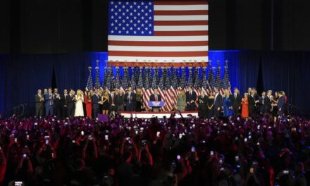 Trump Speaks With Humility to Supporters on Election Night at West Palm Beach, FL Campaign HQ